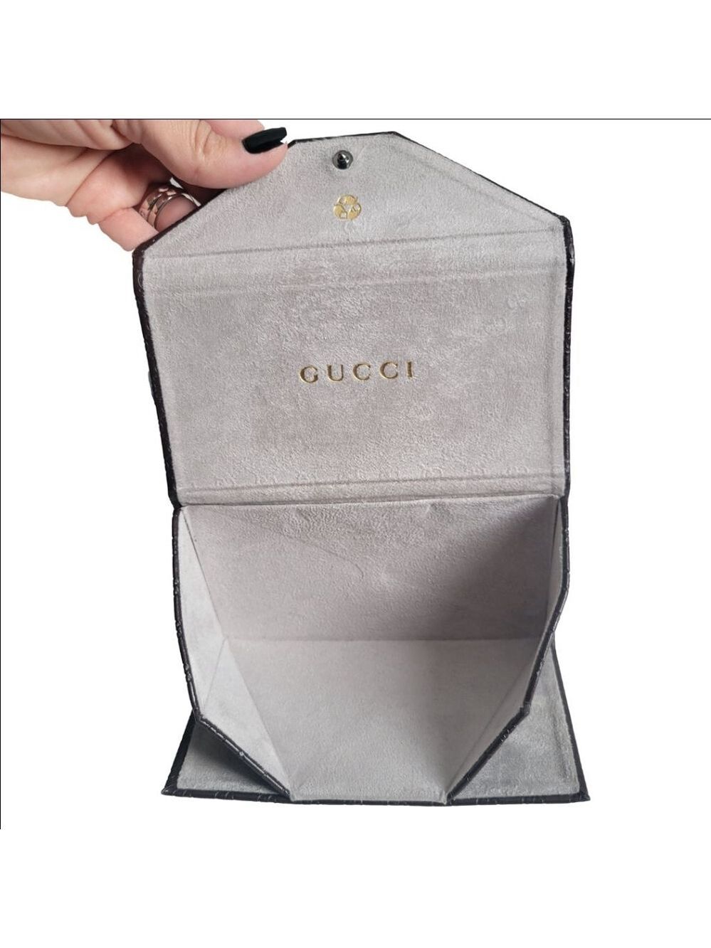 Gucci Foldable Eyeglasses Case Brown